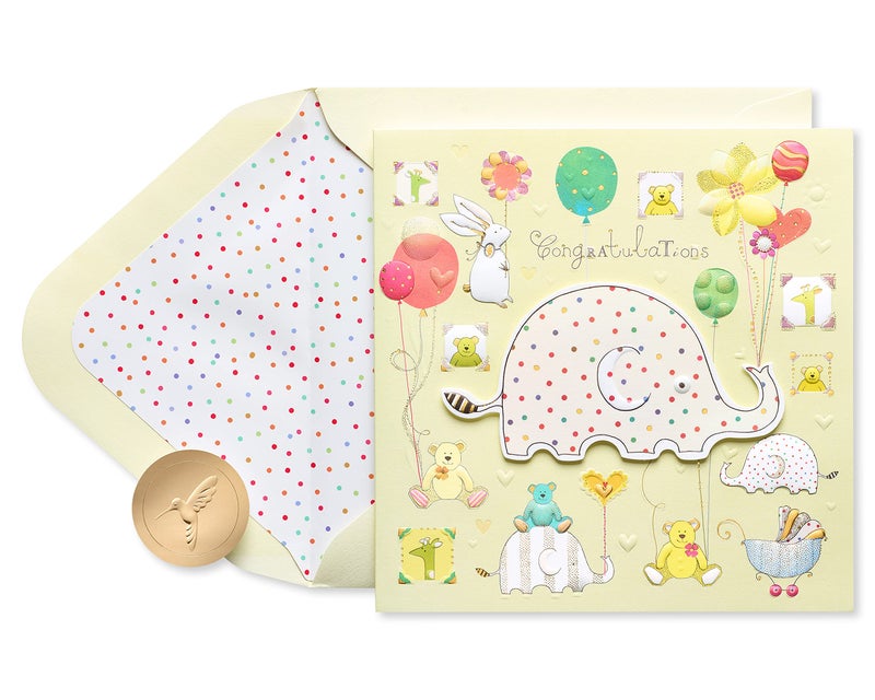 Papyrus New Baby Card - Designed by House of Turnowsky (Warm and Happy Wishes) - Image 1